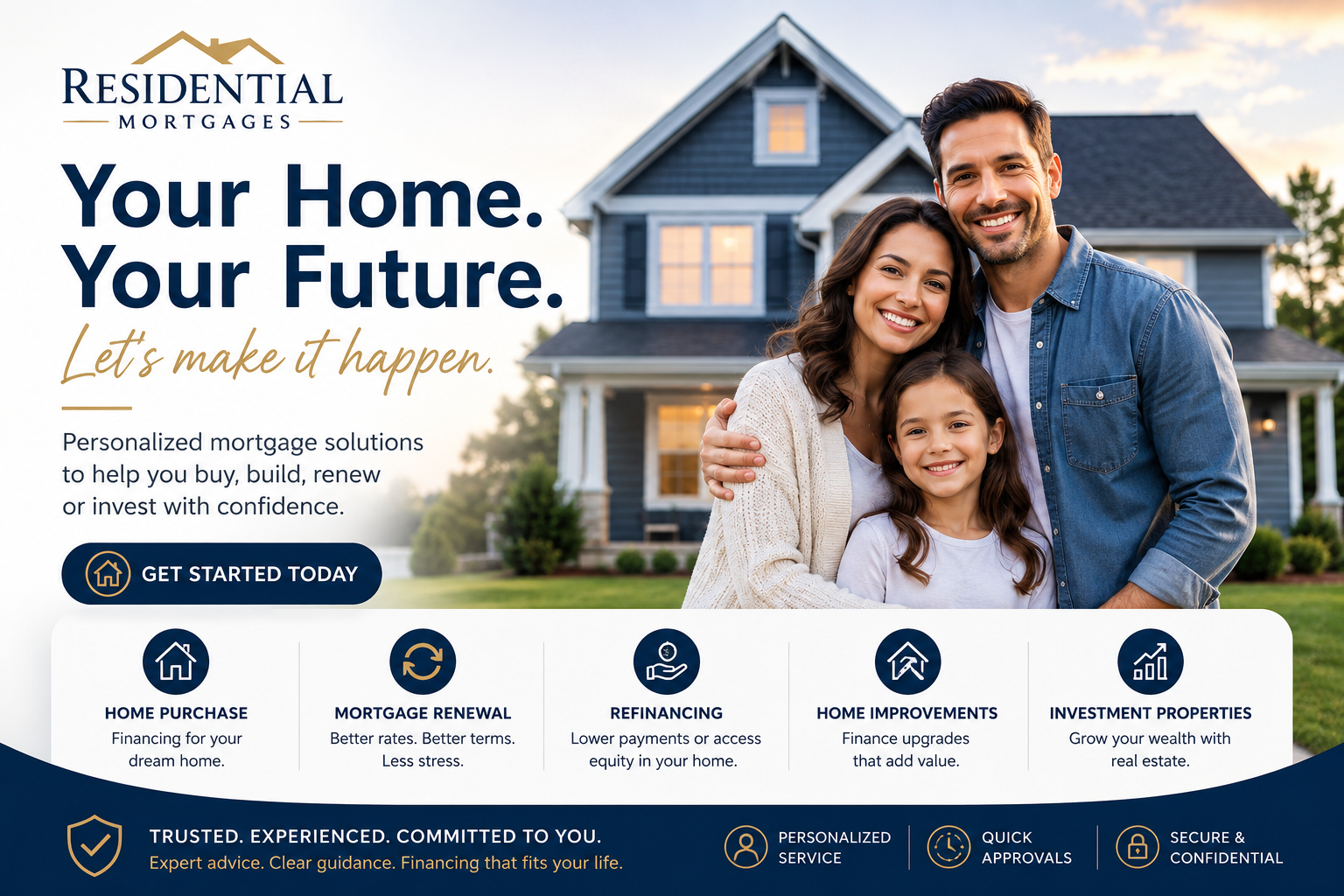 Residential Mortgages — Your Home. Your Future. Let's make it happen.